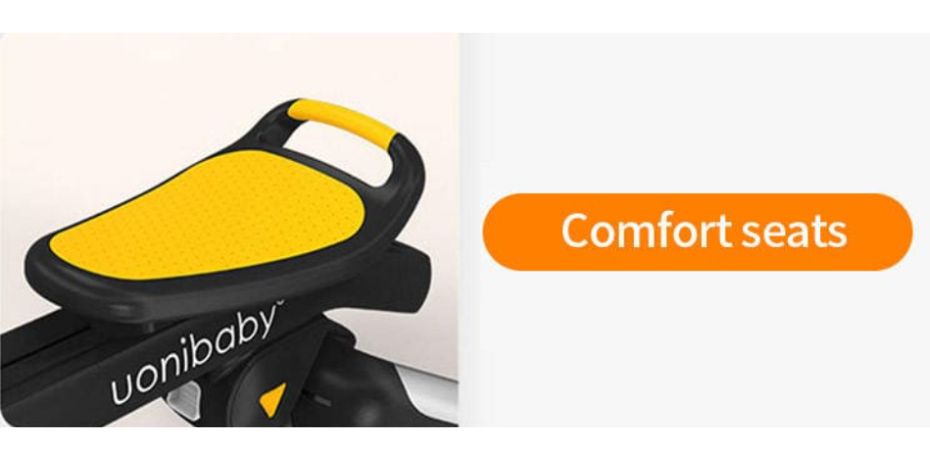 Soft seat uoibaby 5 in 1 baby tricycle