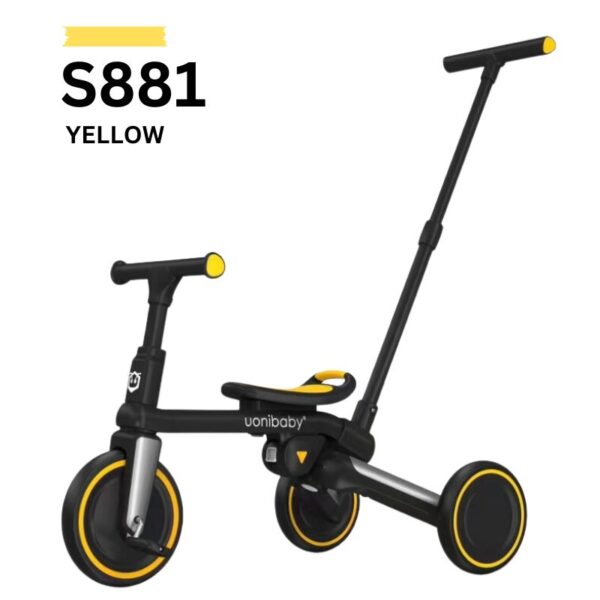 Uonibaby new 5 in 1 baby tricycle Yellow Wholesale and OEM