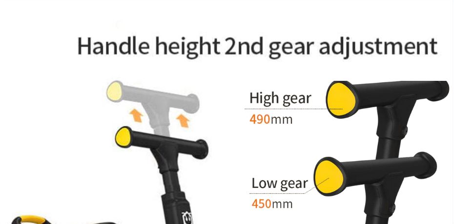 handle bar height adjustable uoibaby 5 in 1 baby tricycle